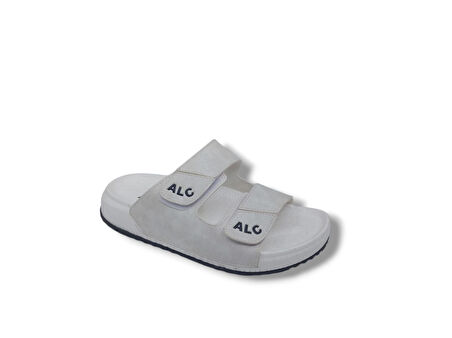 Alc 511101 Erkek Kirli Beyaz Cırt Cırtlı Köpük Taban Terlik