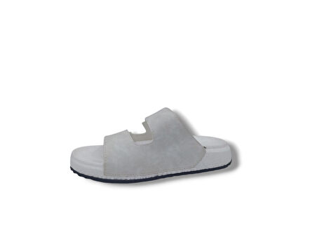 Alc 511101 Erkek Kirli Beyaz Cırt Cırtlı Köpük Taban Terlik