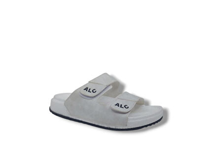 Alc 511101 Erkek Kirli Beyaz Cırt Cırtlı Köpük Taban Terlik