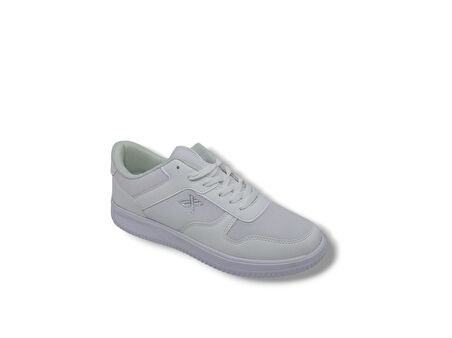 Lutton 4027 Erkek Beyaz File Kalın Taban Büyük Numara Spor Ayakkabı 45 46 47 48