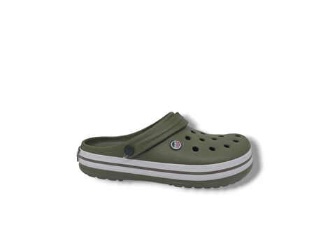 Cflex 145 Unisex Haki Beyaz Haki Sabo Terlik Sandalet
