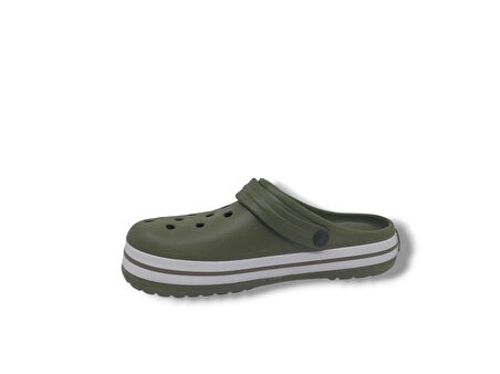 Cflex 145 Unisex Haki Beyaz Haki Sabo Terlik Sandalet