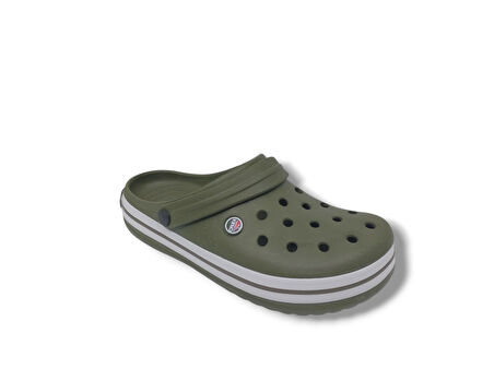 Cflex 145 Unisex Haki Beyaz Haki Sabo Terlik Sandalet