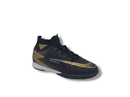 Twıngo 600 Erkek Çocuk Siyah Altın Çoraplı Halı Saha Ayakkabı