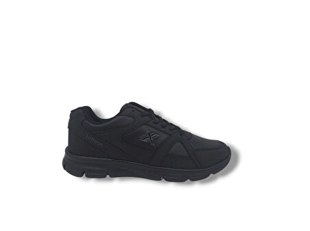 Lutton 3555 Unisex Siyah Bağcıklı Yürüyüş Koşu Büyük Numara Spor Ayakkabı 45 46 47 48