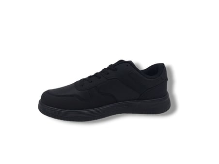 Lutton 4555 Unisex Siyah Bağcıklı Kalın Taban Büyük Numara Spor Ayakkabı 45 46 47 48