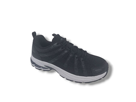 Lescon Pace Runner Unisex Siyah Yürüyüş Koşu Spor Ayakkabı