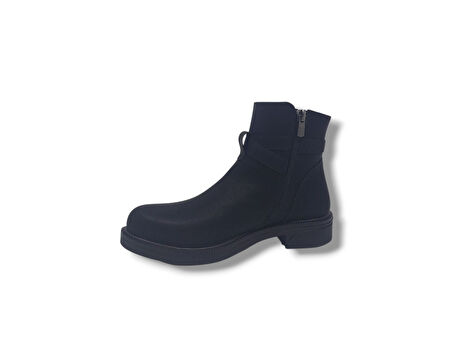 Zerhan 2504 Kadın Siyah Fermuarlı Bot