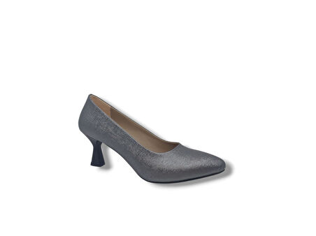 Zerhan 239 Kadın Platin Klasik Alçak Topuklu Ayakkabı