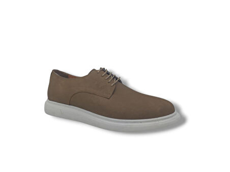 Zerhan 235 Erkek Kum Bağcıklı Nubuk Deri Casual Ayakkabı