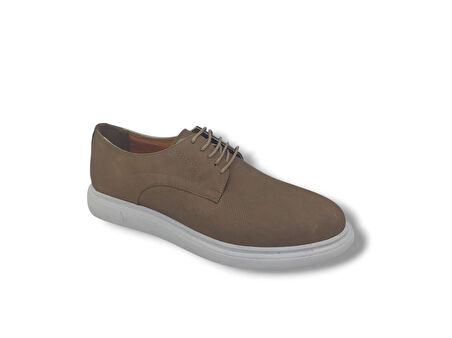 Zerhan 235 Erkek Kum Bağcıklı Nubuk Deri Casual Ayakkabı