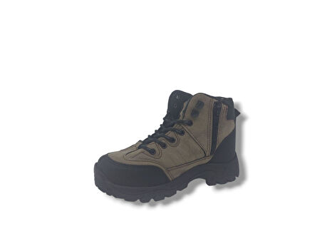 Scot 769 Erkek Çocuk Vizon Bağcıklı Fermuarlı Bot