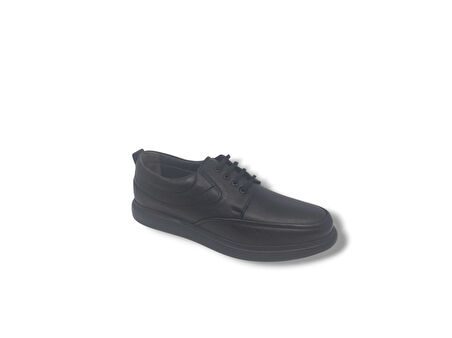 Özsoylu 267 Erkek Siyah Bağcıklı Hakiki Deri Günlük Kullanım Poli Taban ( HAFİF ) Büyük Numara Ayakkabı 45 46 47