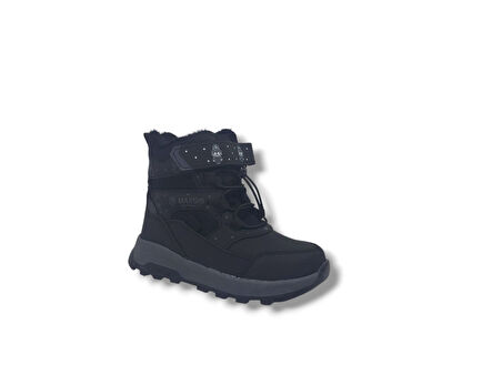 Zerhan 054 Çocuk Siyah Cırt Cırtlı Treking Bot