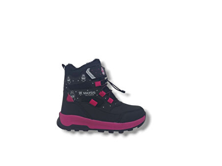 Zerhan 054 Kız Çocuk Siyah Fuşya Cırt Cırtlı Treking Bot