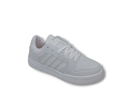 Lambırlent 2200 Unisex Beyaz Bağcıklı Spor Ayakkabı