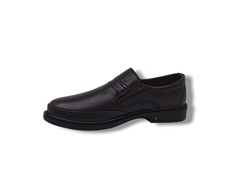 Paggi 608 Erkek Koyu Kahve Hakiki Deri Günlük Kullanım Poli Taban ( HAFİF ) Ayakkabı