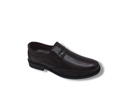 Paggi 608 Erkek Koyu Kahve Hakiki Deri Günlük Kullanım Poli Taban ( HAFİF ) Ayakkabı