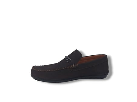 Modesa 272 Erkek Kahve Tokalı Nubuk Hakiki Deri Loafer Ayakkabı 39 Numara