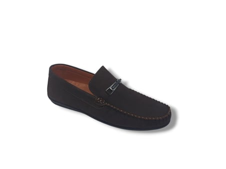 Modesa 272 Erkek Kahve Tokalı Nubuk Hakiki Deri Loafer Ayakkabı 39 Numara
