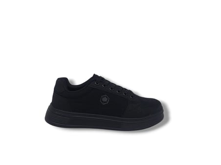 Axıon 011 Unisex Siyah Bağcıklı Şık Keten Spor Ayakkabı