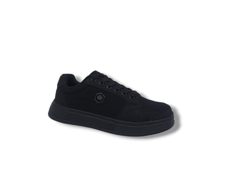 Axıon 011 Unisex Siyah Bağcıklı Şık Keten Spor Ayakkabı