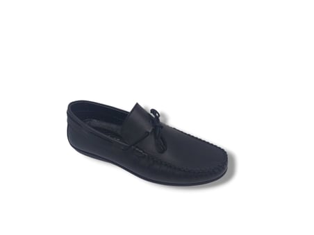 Modesa 188 Erkek Siyah Fiyonklu Hakiki Deri Loafer Ayakkabı