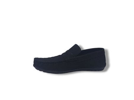 Modesa 271 Erkek Kolej Siyah Nubuk Deri Loafer Ayakkabı