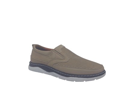 Modesa 251 Erkek Bej Nubuk Deri Loafer Ayakkabı