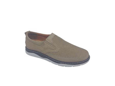 Modesa 251 Erkek Bej Nubuk Deri Loafer Ayakkabı