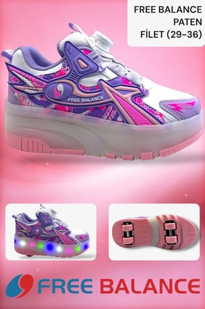 Free Balance 250 Kız Çocuk Işıklı Patenli Tekerlekli Sneaker Spor