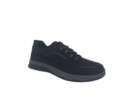 Bestof 2074 Erkek Siyah Çorap Model File Hafif Taban Loafer Spor Ayakkabı