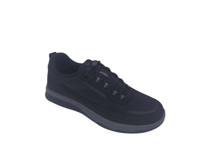 Bestof 2074 Erkek Siyah Çorap Model File Hafif Taban Loafer Spor Ayakkabı