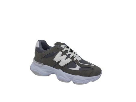 Zerhan 7040 Unisex Füme Bağcıklı Kalın Taban Spor Ayakkabı