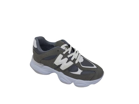 Zerhan 7040 Unisex Füme Bağcıklı Kalın Taban Spor Ayakkabı