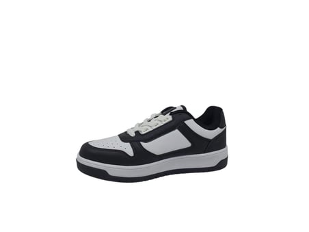 Zerhan 8555 Unisex Siyah Beyaz Bağcıklı Şık Spor Ayakkabı