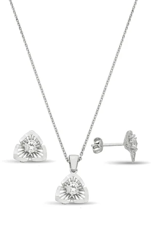 Zirkon Taşlı 925 Ayar Gümüş Set - 67018400