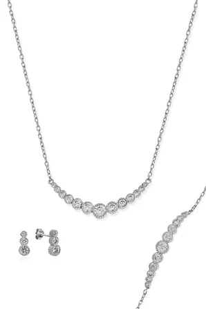 925 Ayar Gümüş Su Yolu Üçlü Set - 67023202