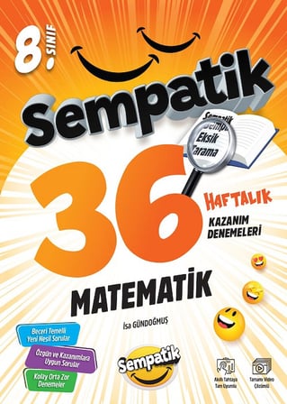 8.Sınıf Sempatik 36 Haftalık Kazanım Denemeleri Seti + LGS 900 Soruluk Kamp Maximumu