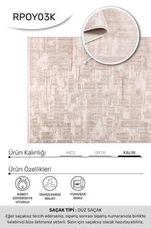 ANATOLIA HALI NOVA-Vizon/Bej - Özel Ölçü-Salon, Oturma Odası ve Koridor Halısı