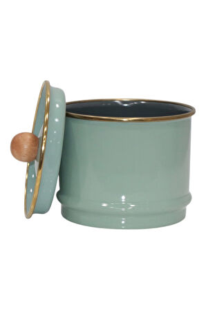 PR Home Soft Green Emaye Kavanoz