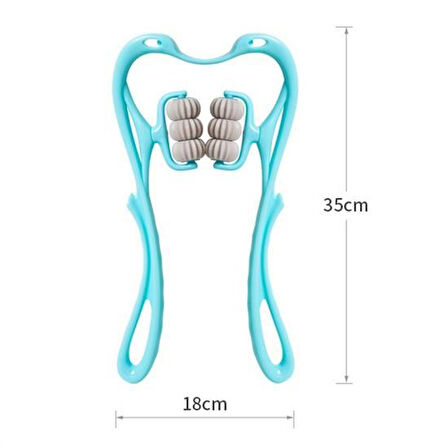By Nevser® Çok Fonksiyonlu Manuel Altı Tekerlekli Boyun Masaj Aleti