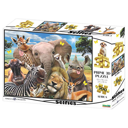 Prime 3D Afrika Selfie 500 Parça Yetişkin Puzzle 10061