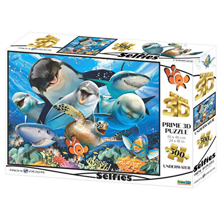 Prime 3D Okyanusta Selfie 500 Parça Yetişkin Puzzle 10155