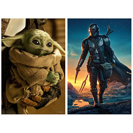 Prime 3D Star Wars The Mandalorian İkili Puzzle 200 Parça 10229