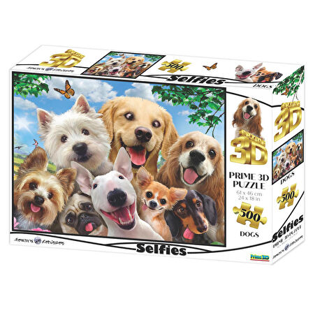 Prime 3D Köpek Selfie 500 Parça Yetişkin Puzzle 10376