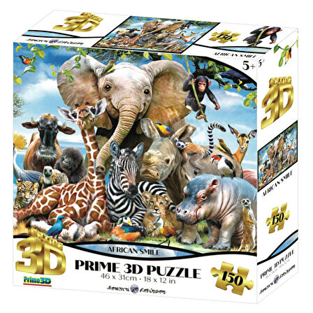 Prime 3D Afrika Smile 150 Parça Puzzle 10873