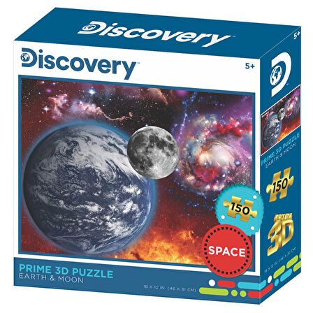 Prime 3D Discovery Dünya ve Ay Puzzle 150 Parça 10884