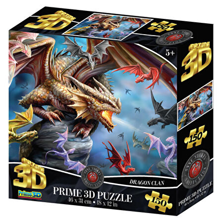 Prime 3D Dragon Clan 150 Parça Puzzle 10940