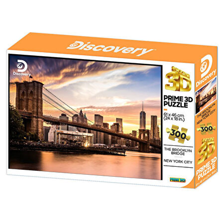 Prime 3D Discovery Brooklyn Köprüsü Yetişkin Puzzle 300 Parça 12090